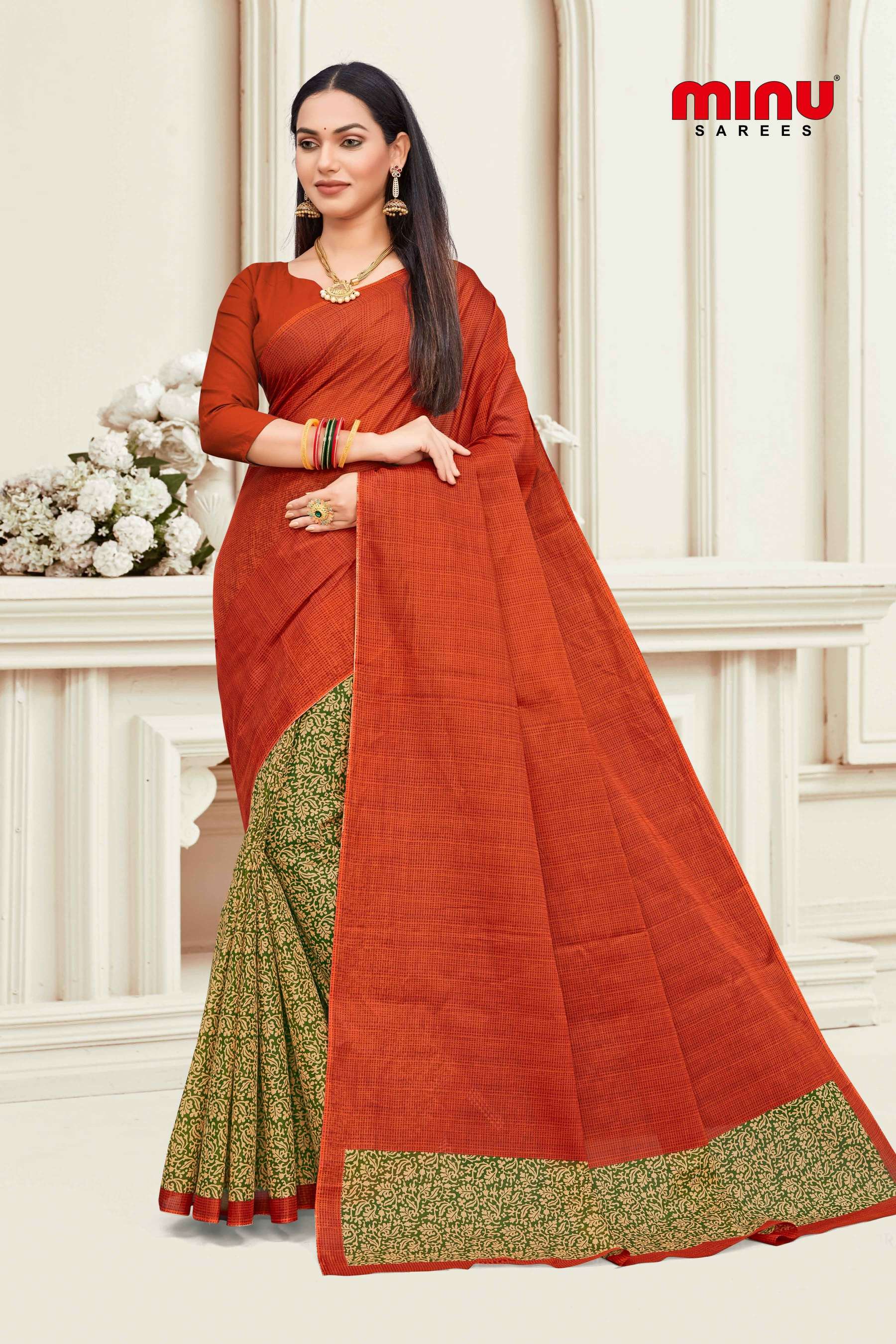 Minu ANOKHI New Cotton Printed Saree-10P Catalog