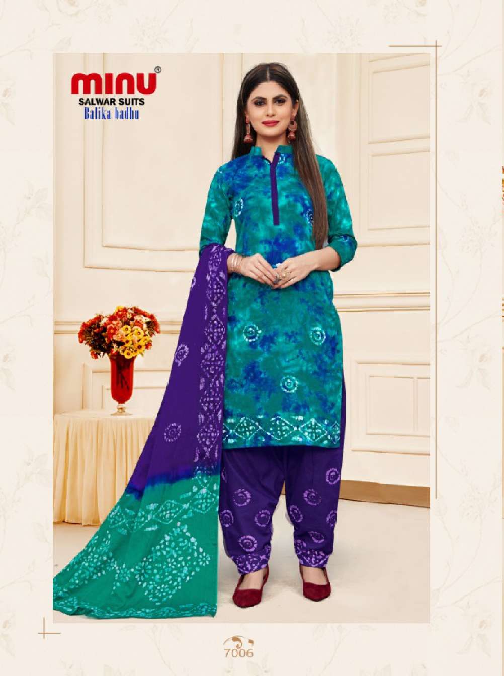 Minu BALIKA BADHU Pure Cotton Batik Printed Dress Material-8P Catalog