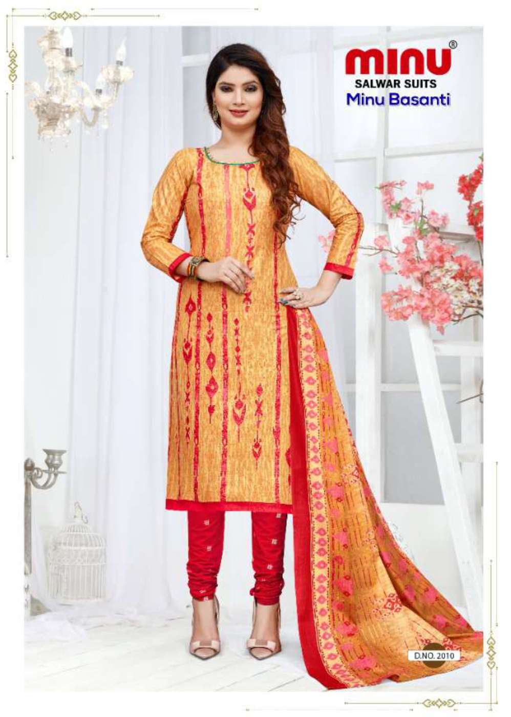 Minu BASANTI Cotton Printed Dress Material-10P Catalog