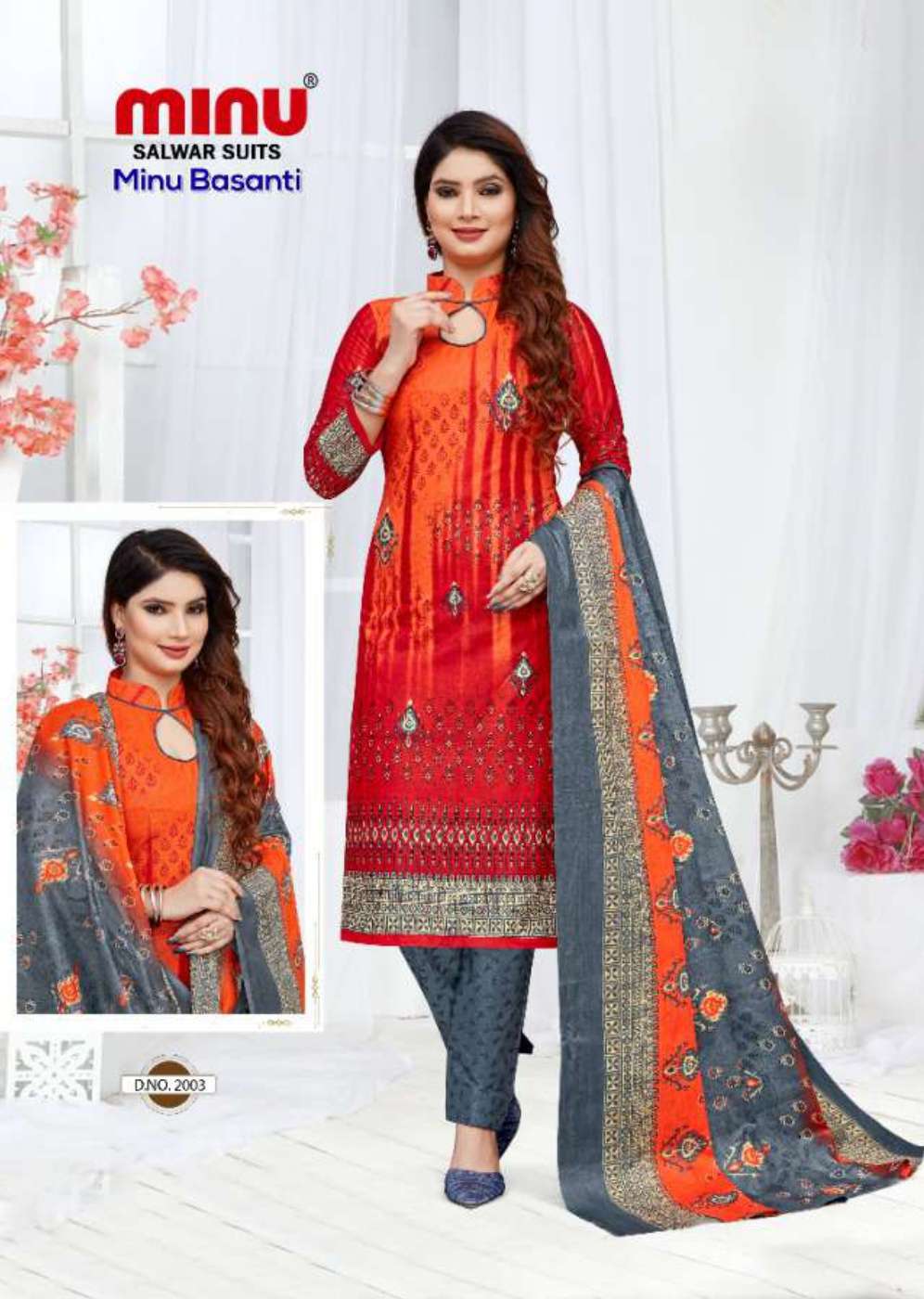 Minu BASANTI Cotton Printed Dress Material-10P Catalog