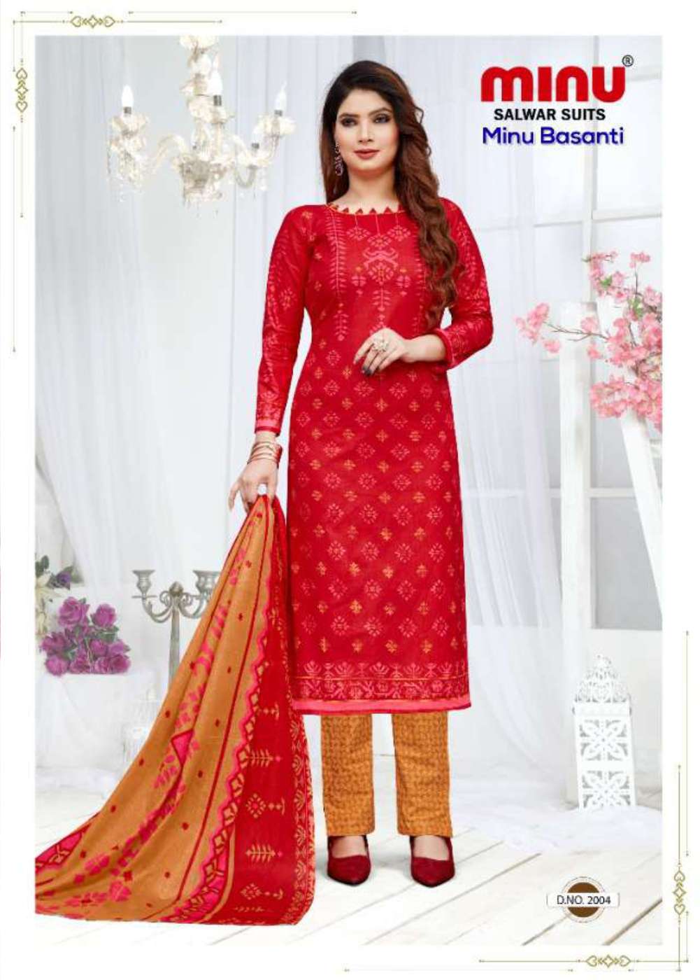 Minu BASANTI Cotton Printed Dress Material-10P Catalog
