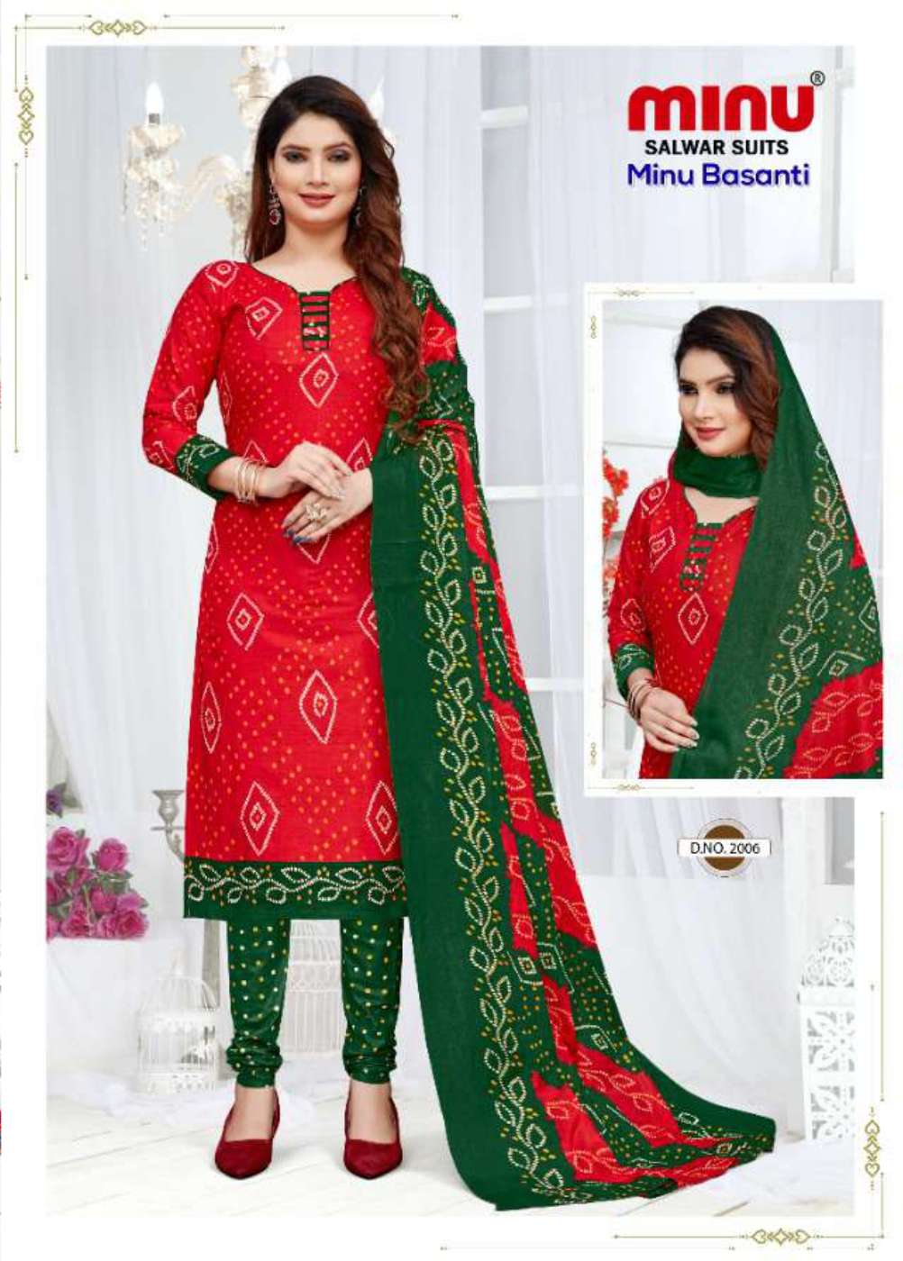Minu BASANTI Cotton Printed Dress Material-10P Catalog