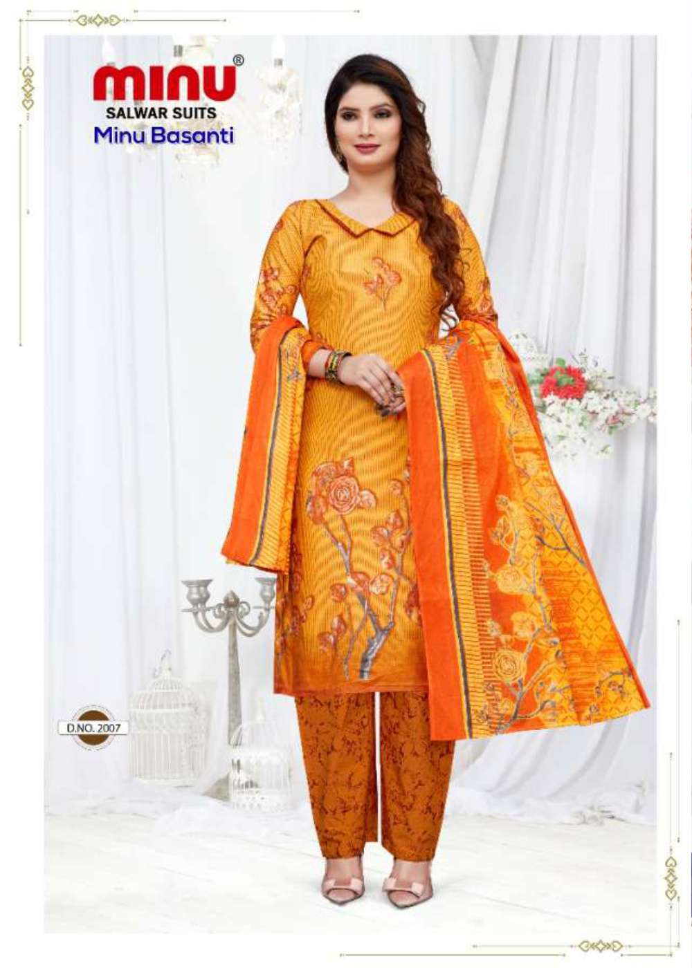 Minu BASANTI Cotton Printed Dress Material-10P Catalog