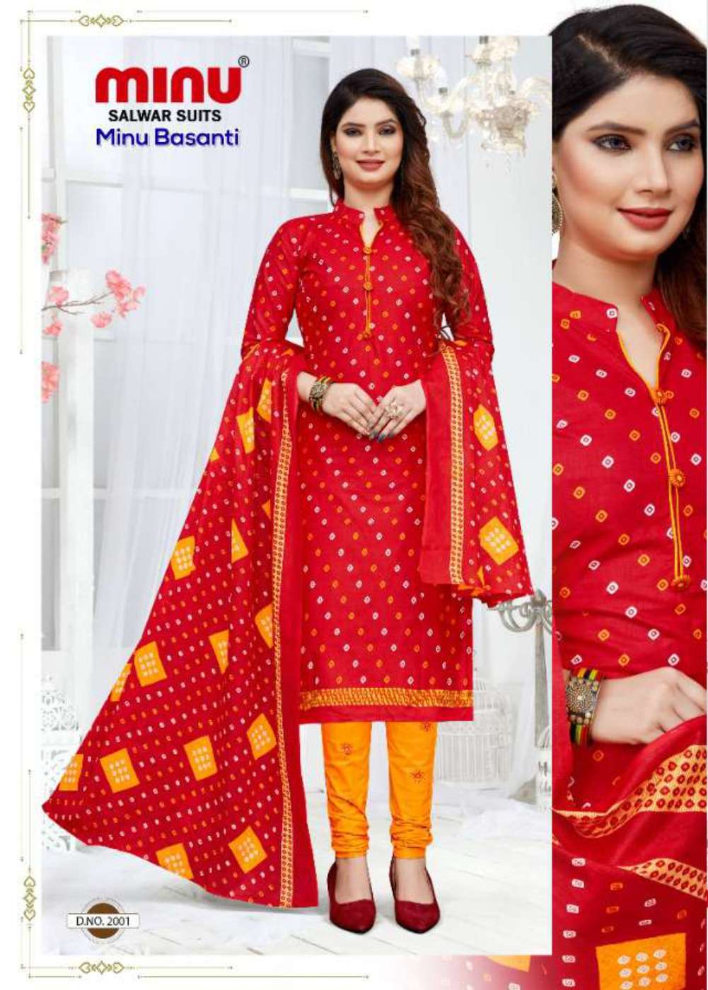 Minu BASANTI Cotton Printed Dress Material-10P Catalog