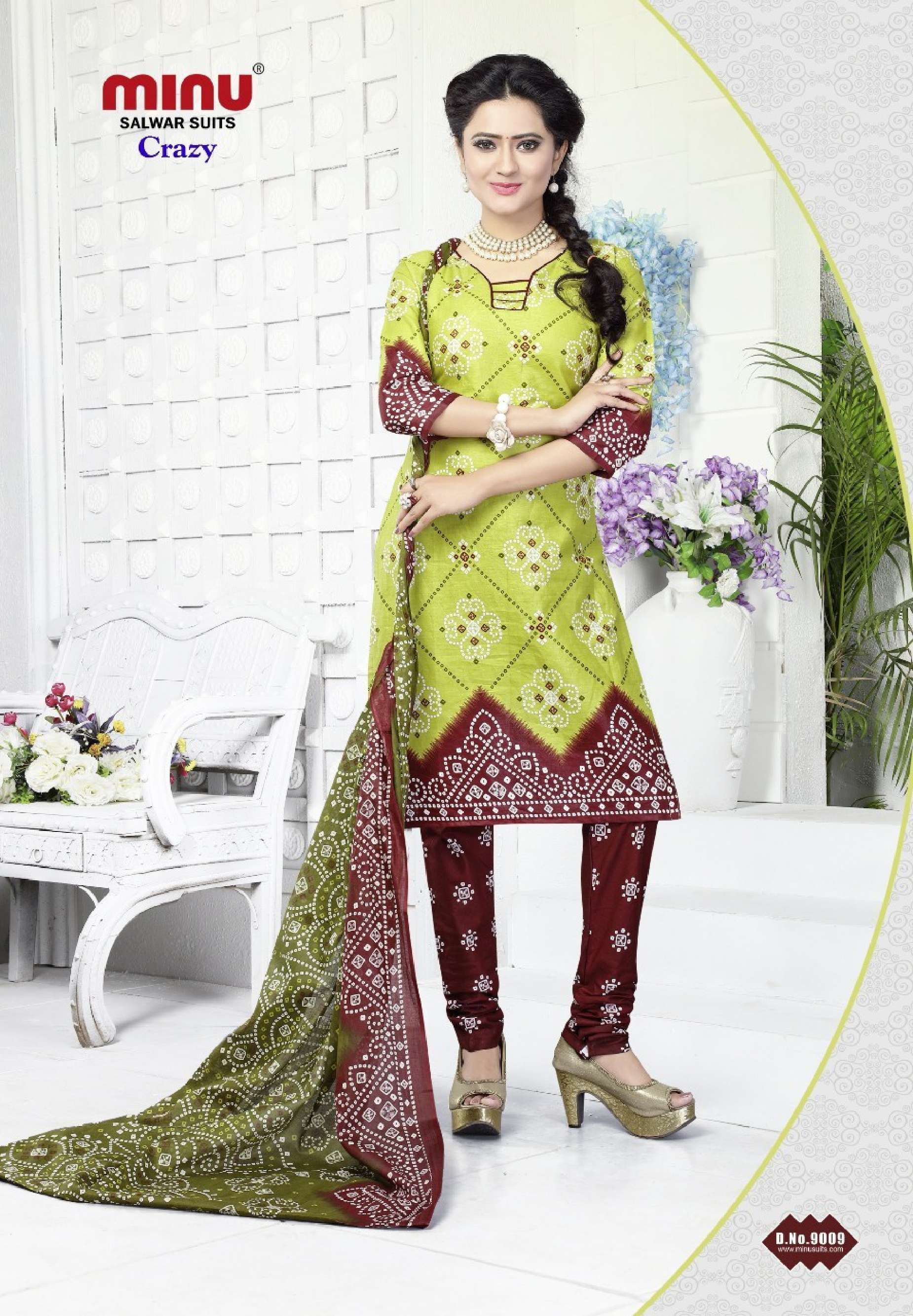 Minu CRAZY DLX Cotton Printed Dress Material-14P Catalog