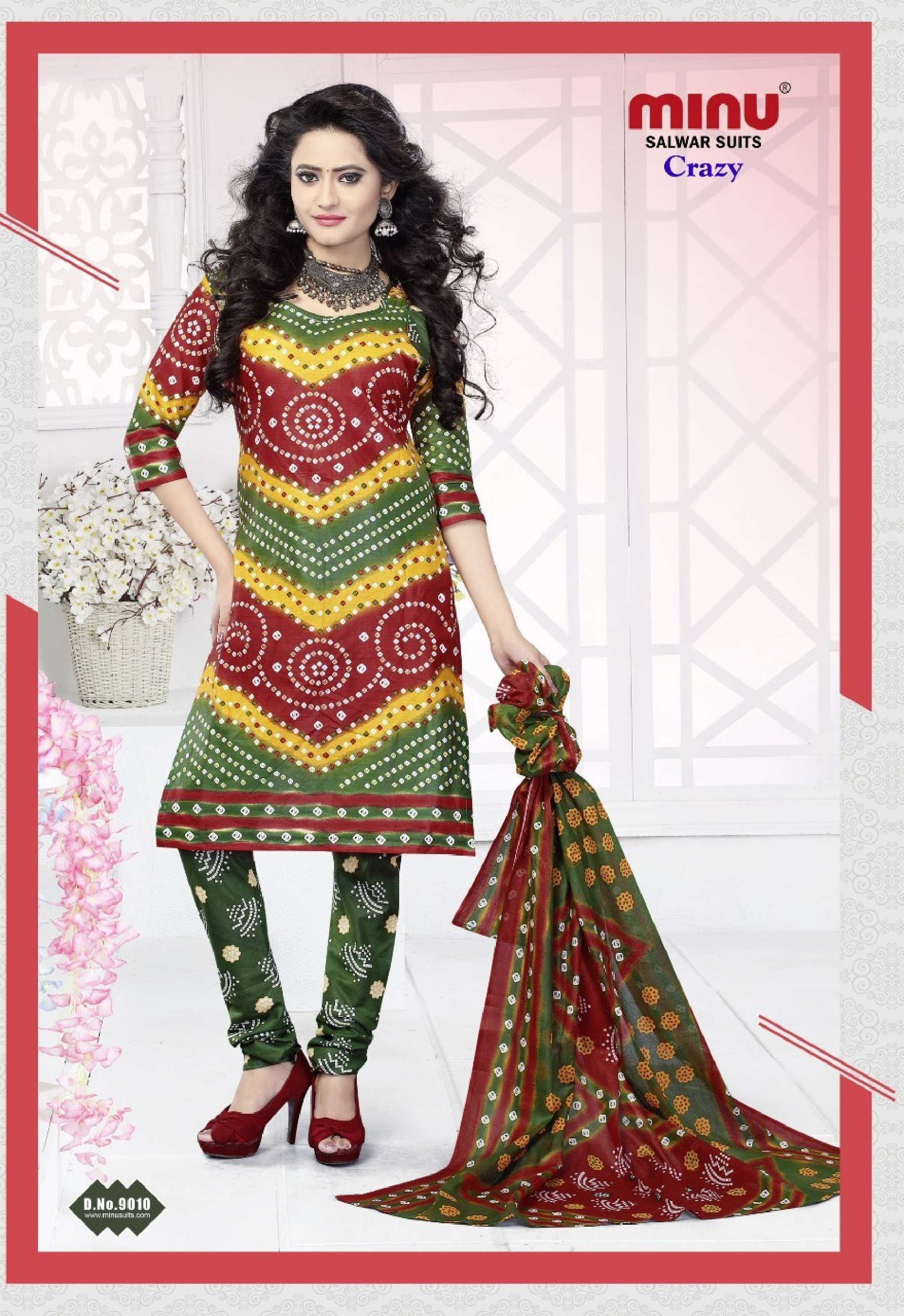 Minu CRAZY DLX Cotton Printed Dress Material-14P Catalog