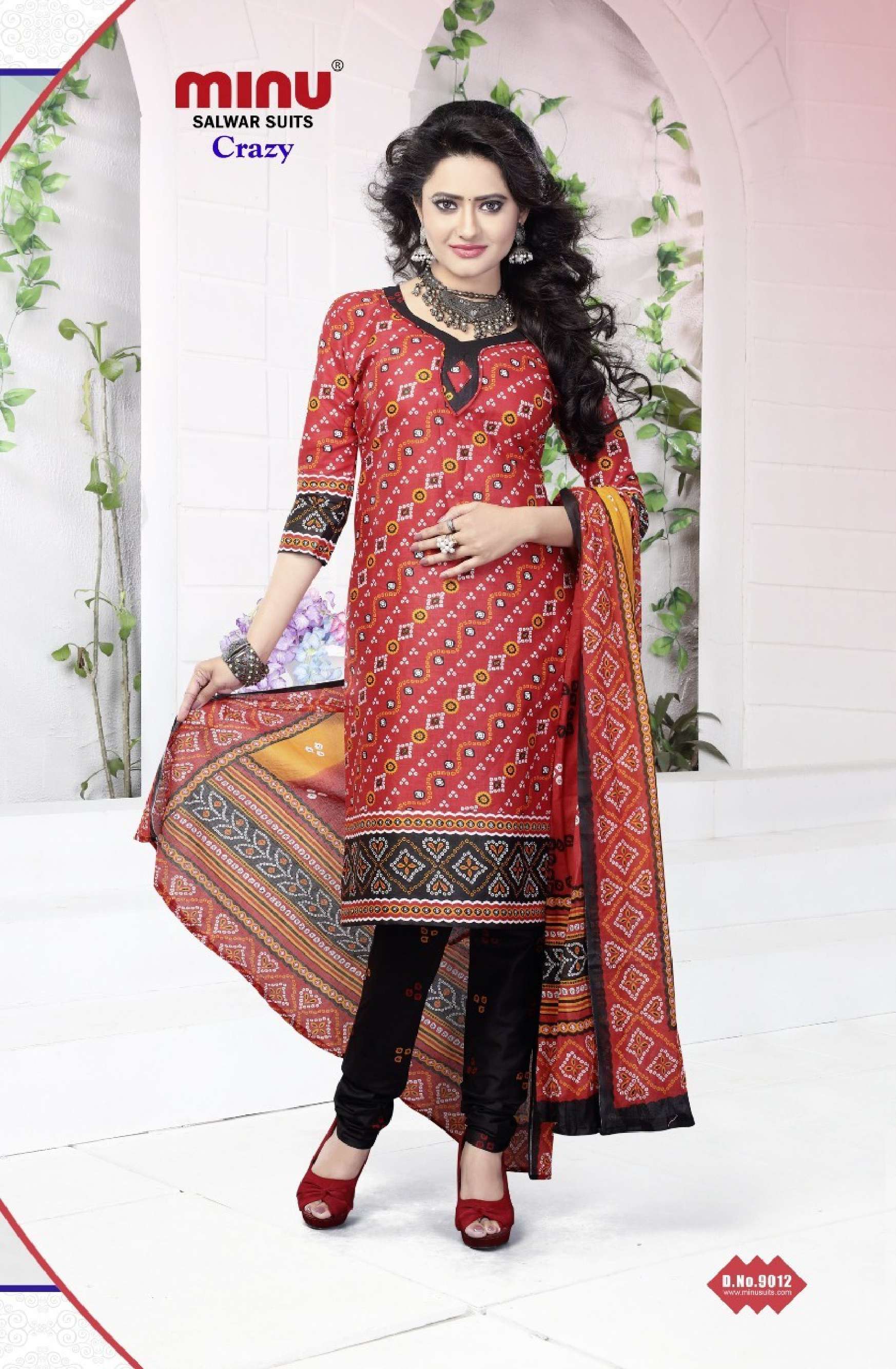 Minu CRAZY DLX Cotton Printed Dress Material-14P Catalog
