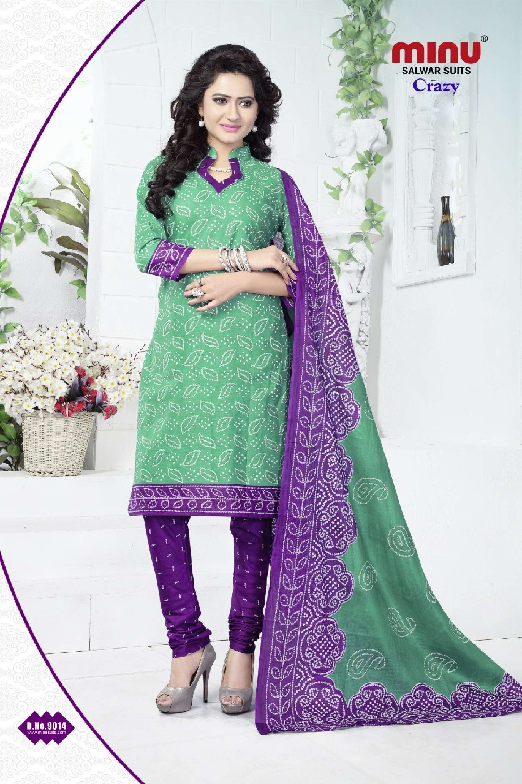 Minu CRAZY DLX Cotton Printed Dress Material-14P Catalog