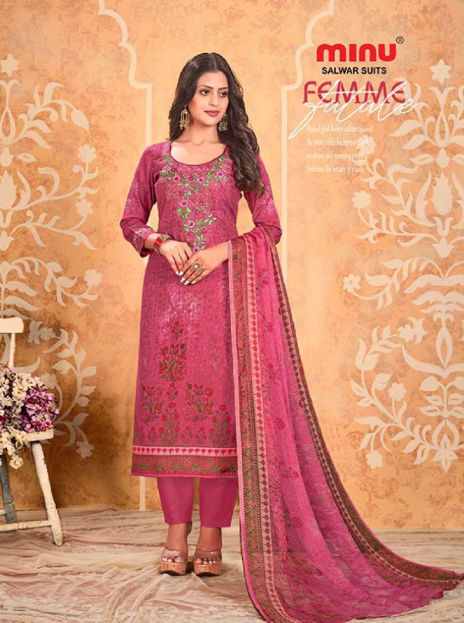 Minu FALGUNI Cotton Printed Dress Material-10P Catalog
