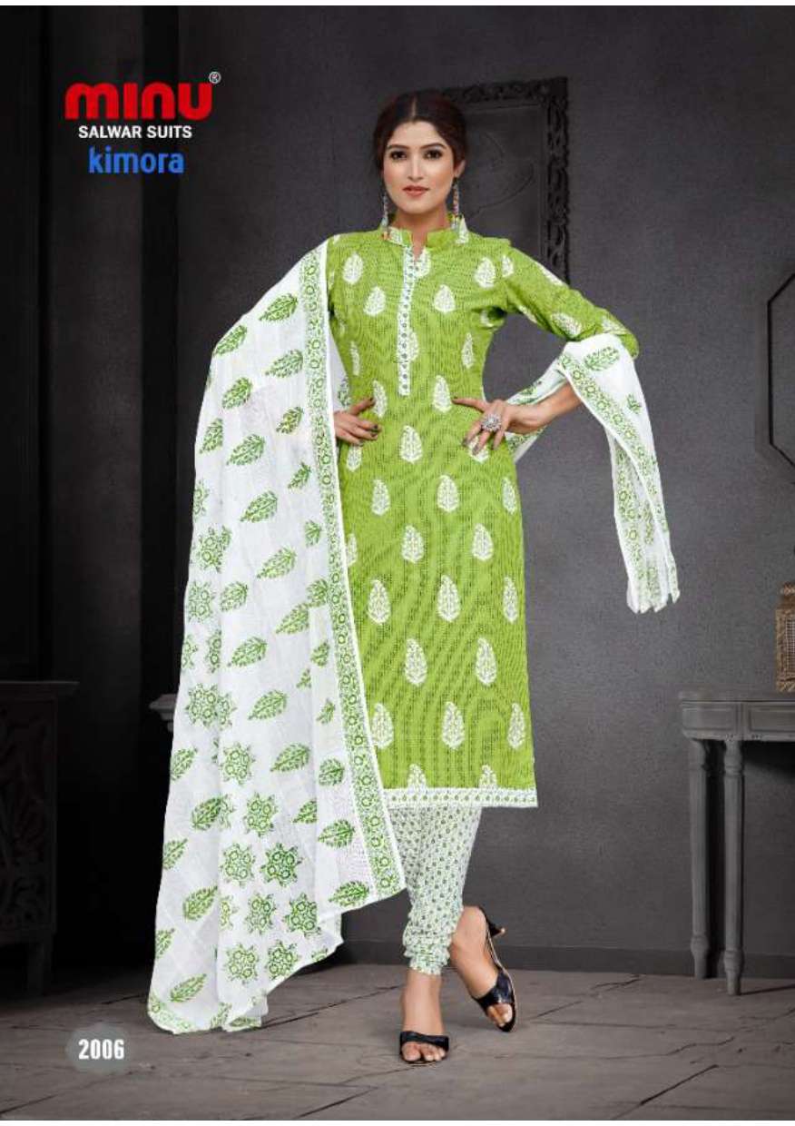 Minu KIMORA LIGHT Cotton Printed Dress materials-8P