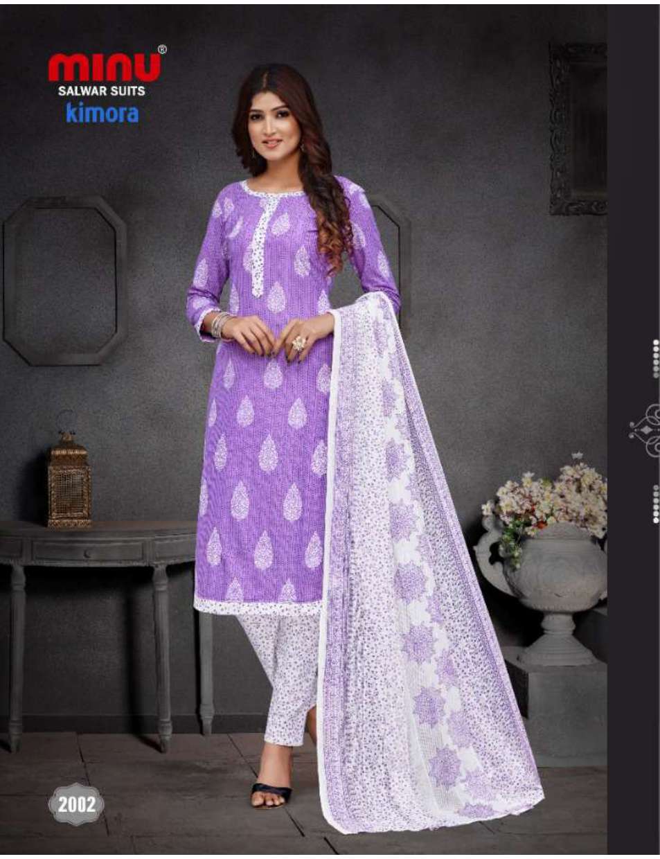 Minu KIMORA LIGHT Cotton Printed Dress materials-8P