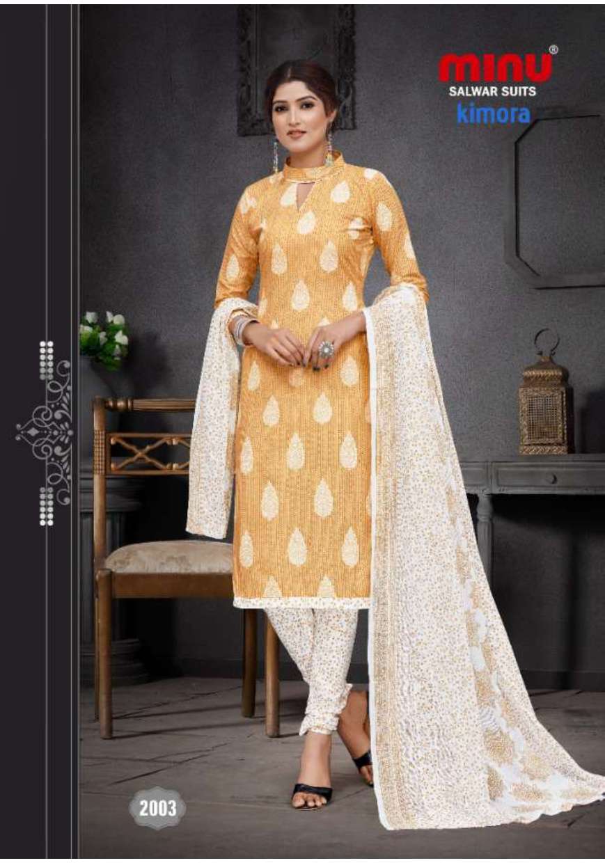 Minu KIMORA LIGHT Cotton Printed Dress materials-8P