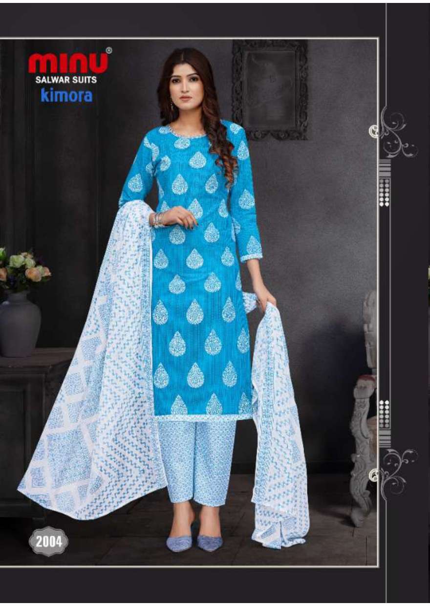 Minu KIMORA LIGHT Cotton Printed Dress materials-8P
