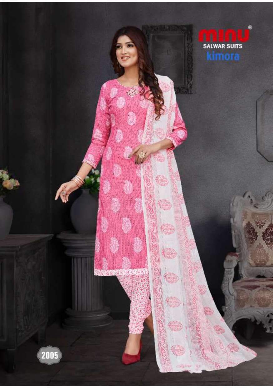 Minu KIMORA LIGHT Cotton Printed Dress materials-8P