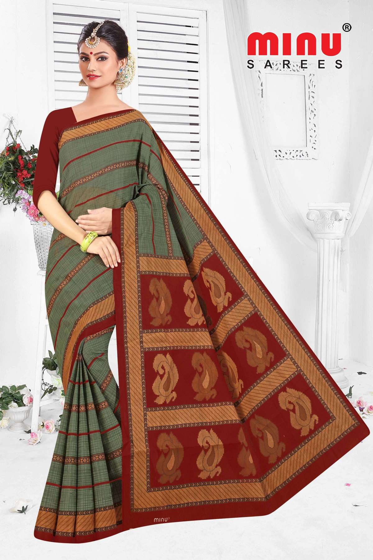 Minu  MALANG-2 New Cotton Saree-15P Catalog