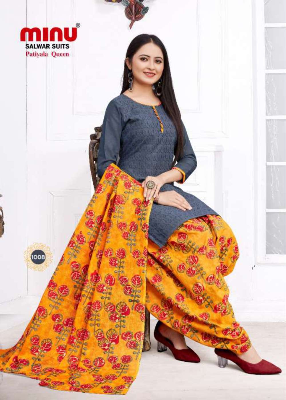 Minu PATIALA QUEEN Cotton Printed Dress Material-8P Catalog