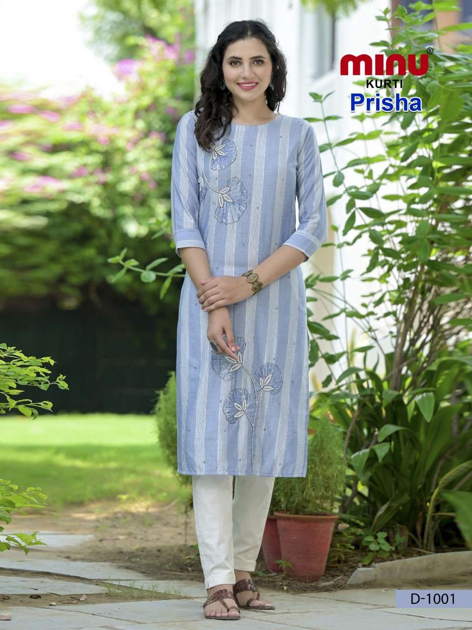Minu PRISHA Rayon Embroidered Long Kurtis-4P catalog