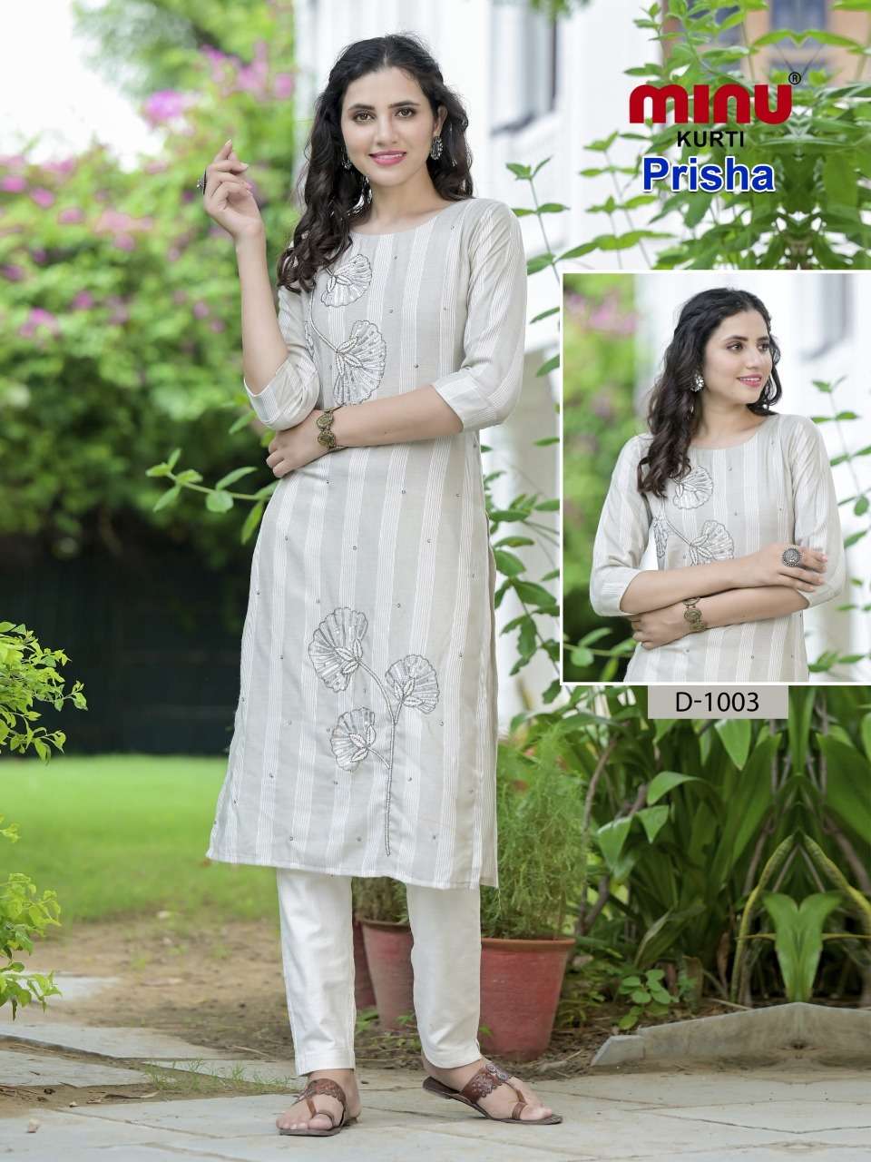 Minu PRISHA Rayon Embroidered Long Kurtis-4P catalog