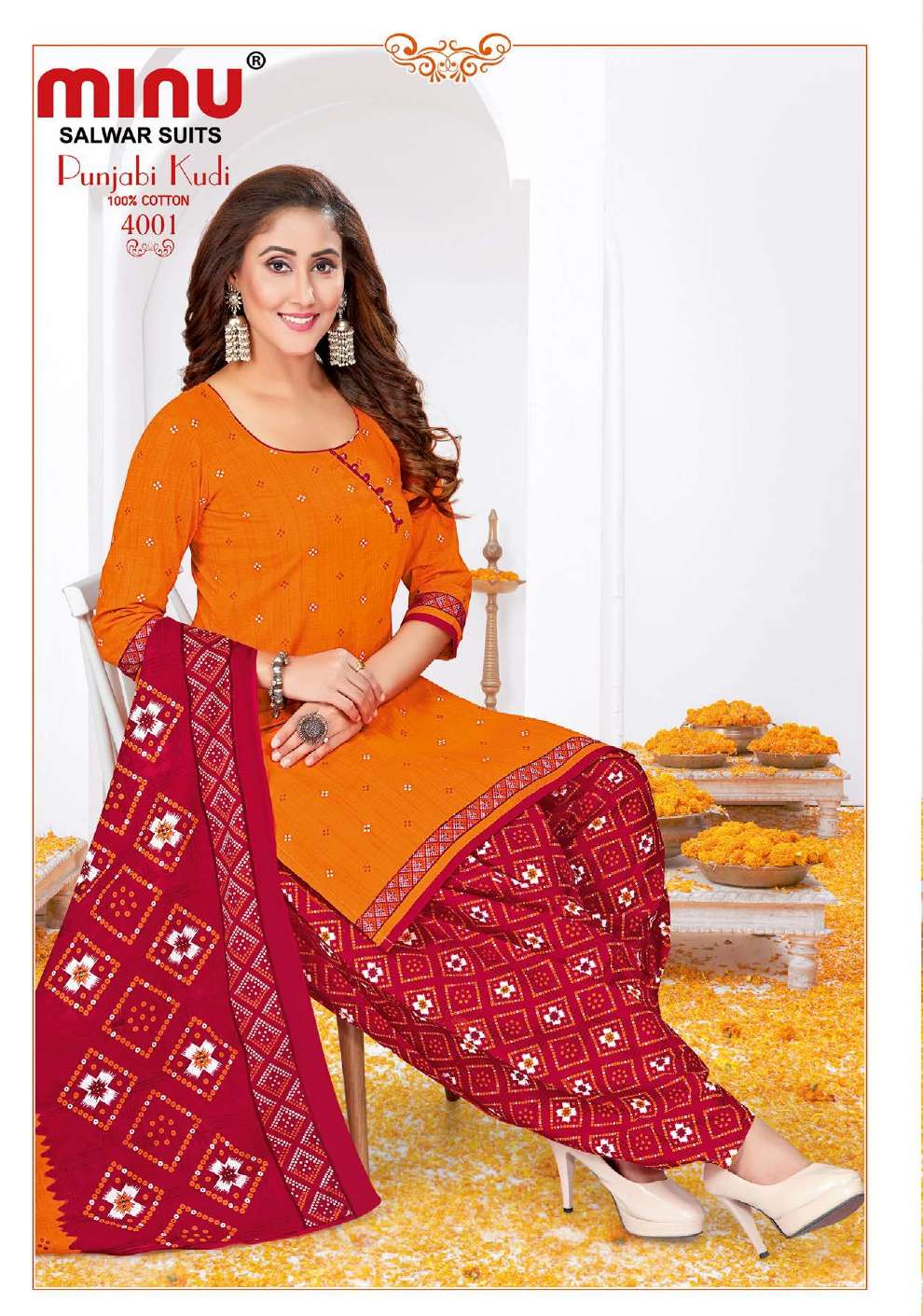 Minu PUNJABI KUDI Vol-6 Cotton Printed Dress Material-10P Catalog