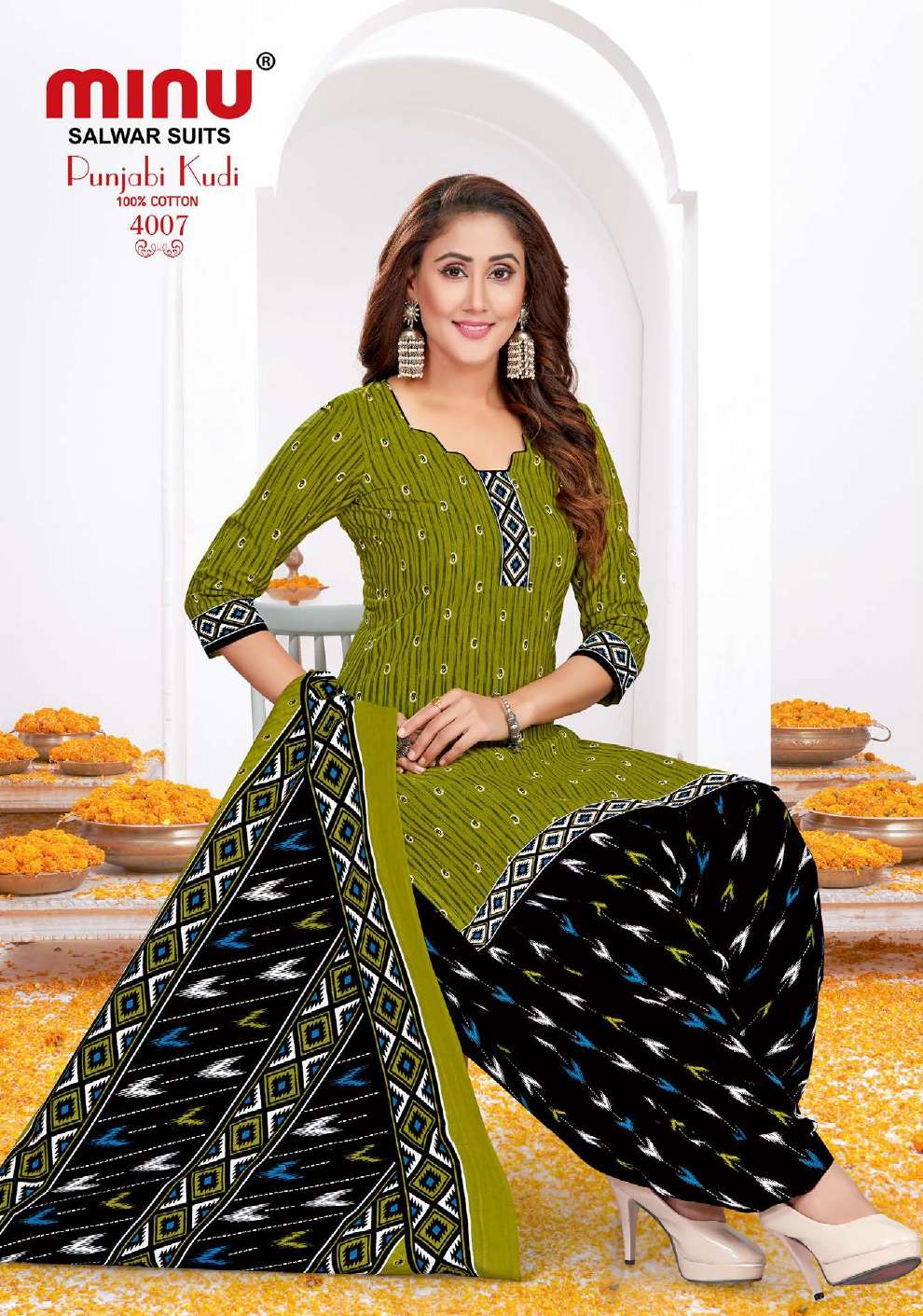 Minu PUNJABI KUDI Vol-6 Cotton Printed Dress Material-10P Catalog