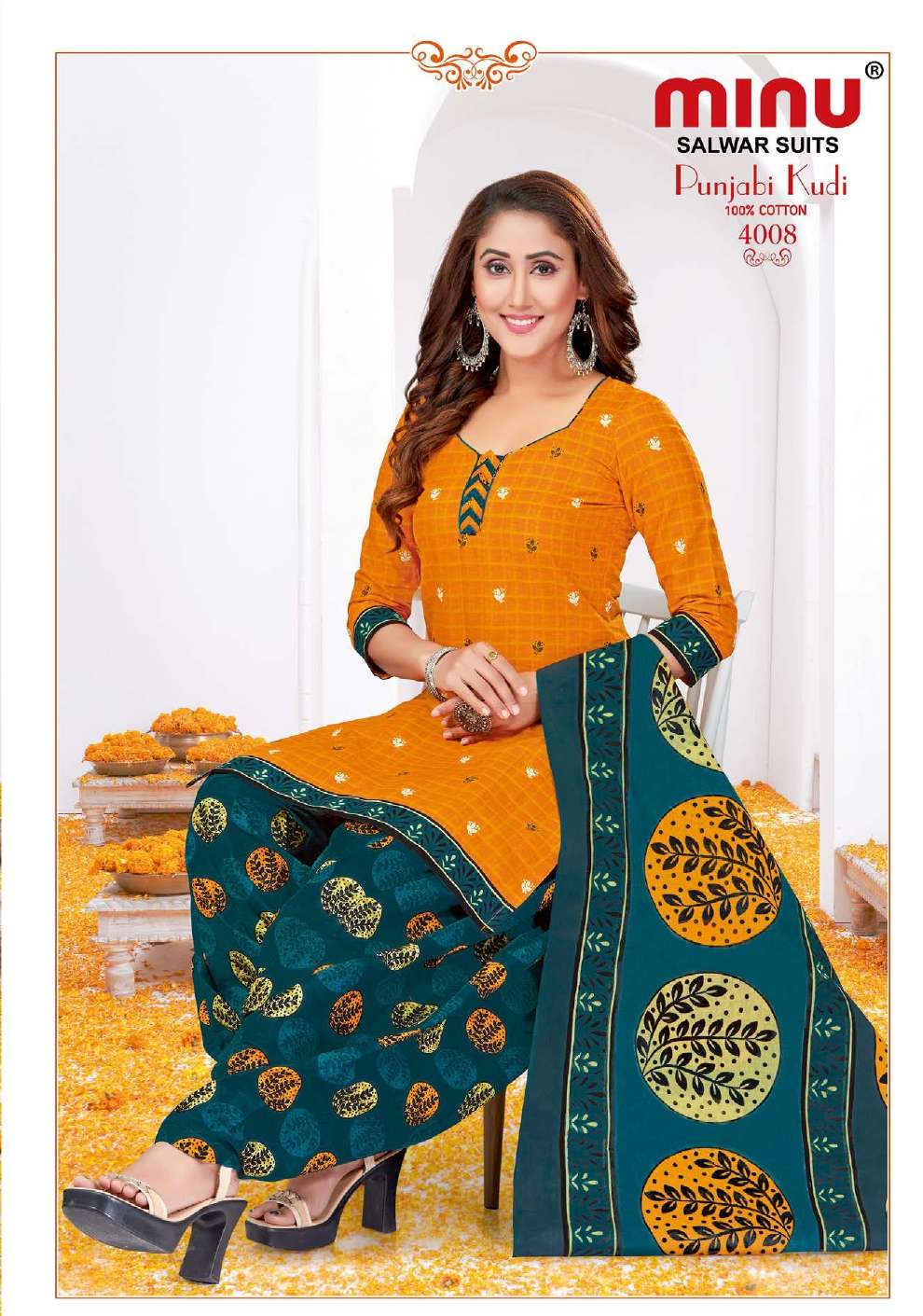 Minu PUNJABI KUDI Vol-6 Cotton Printed Dress Material-10P Catalog