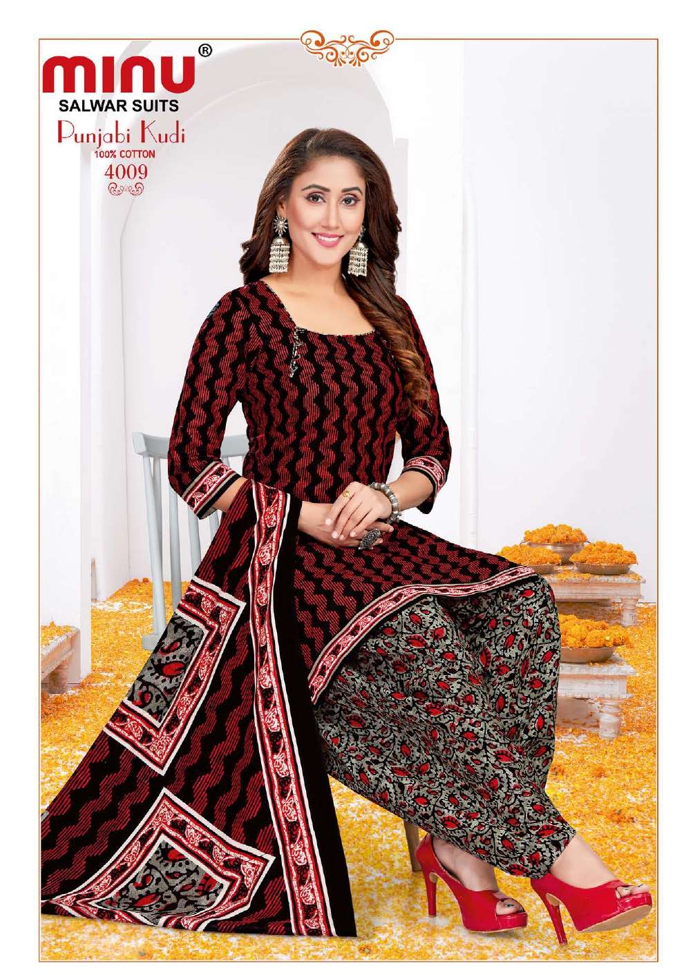Minu PUNJABI KUDI Vol-6 Cotton Printed Dress Material-10P Catalog