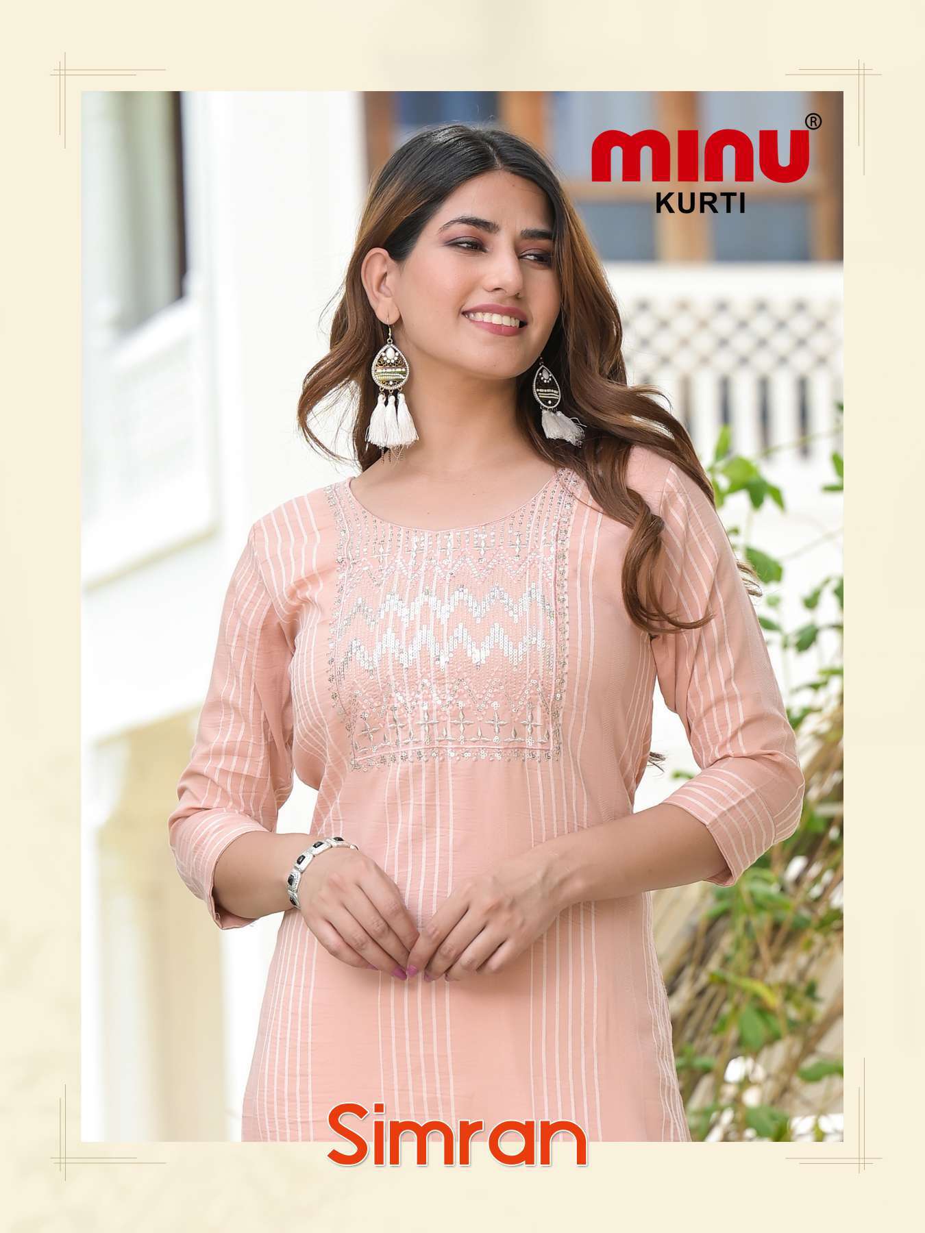 Minu SIMRAN Rayon Sequence Work Kurtis-4P Catalog
