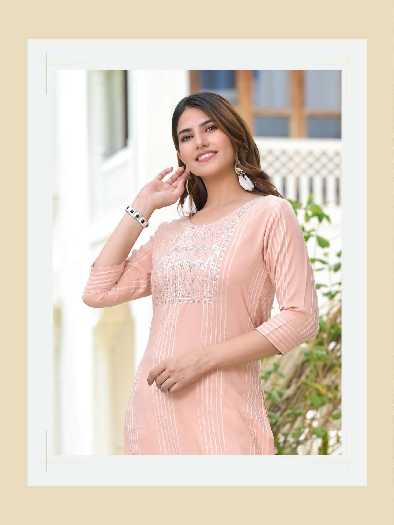 Minu SIMRAN Rayon Sequence Work Kurtis-4P Catalog