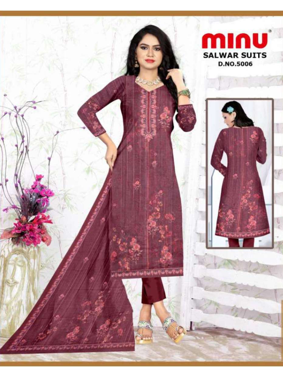 Minu SONIA Cotton Embroidered Dress Material-6P Catalog