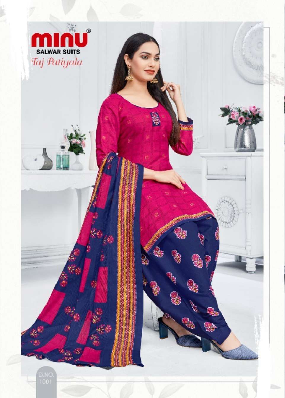 Minu TAJ PATIALA Cotton Printed Dress Material-10P Catalog