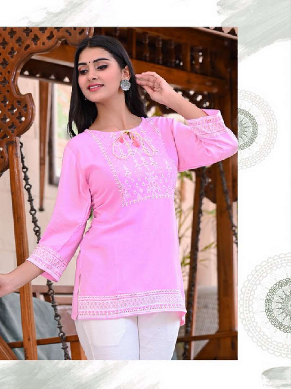 Minu YAGYA Vol-3 Rayon Printed Top-4P Catalog