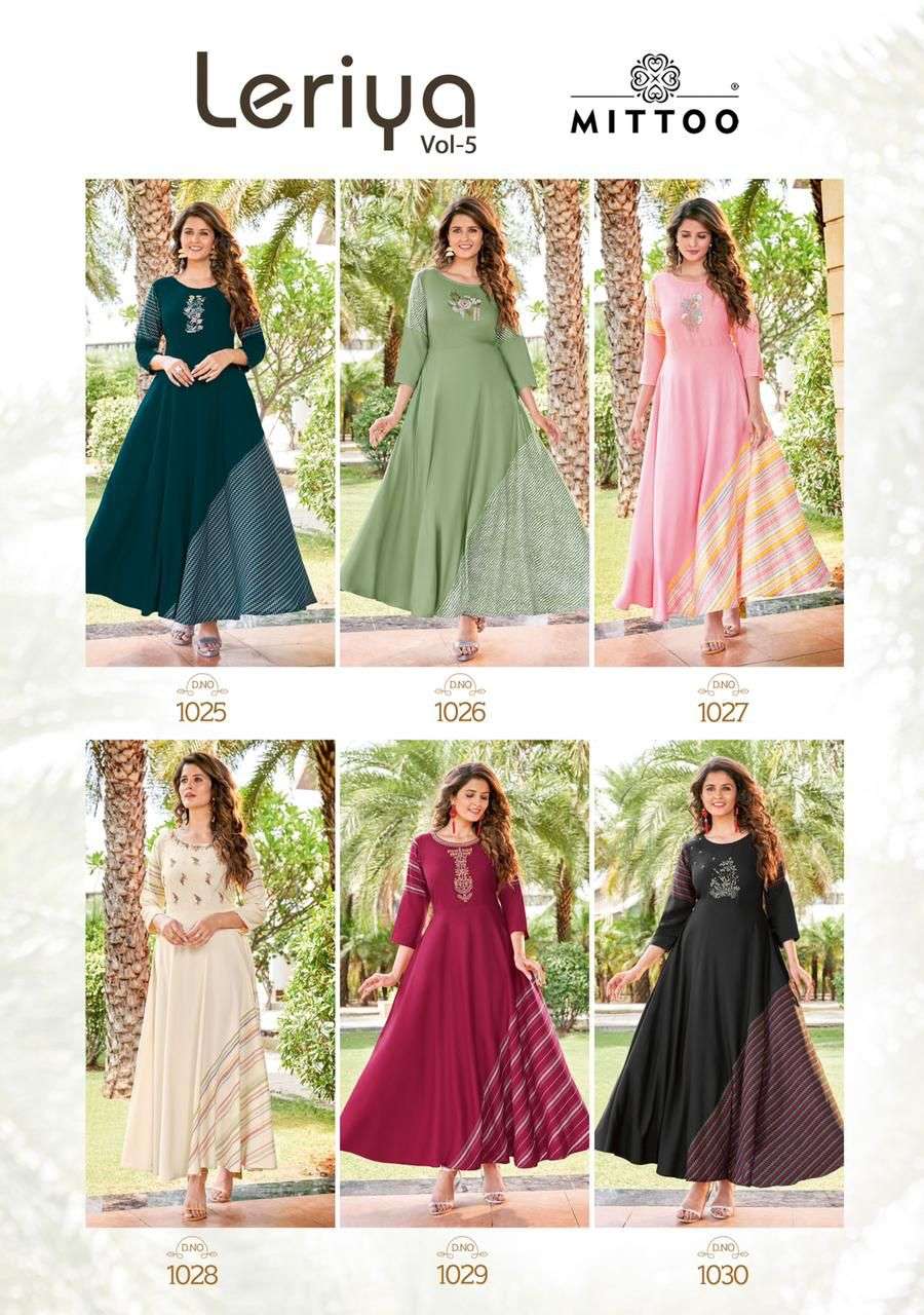 MITTOO Catalog  Leriya Vol 5 Floor Legnth Gown 