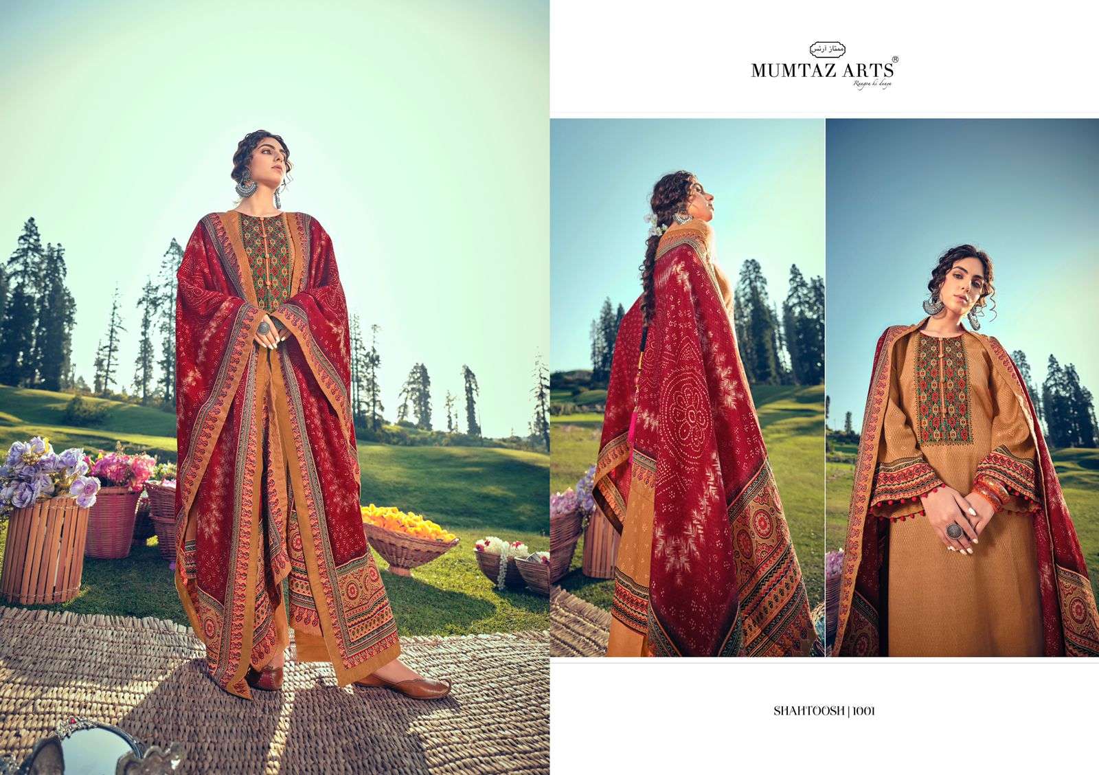 Mumtaz Arts Rangon Ki Duniya Shahtoosh Pashmina Digital Edition Dress Material 