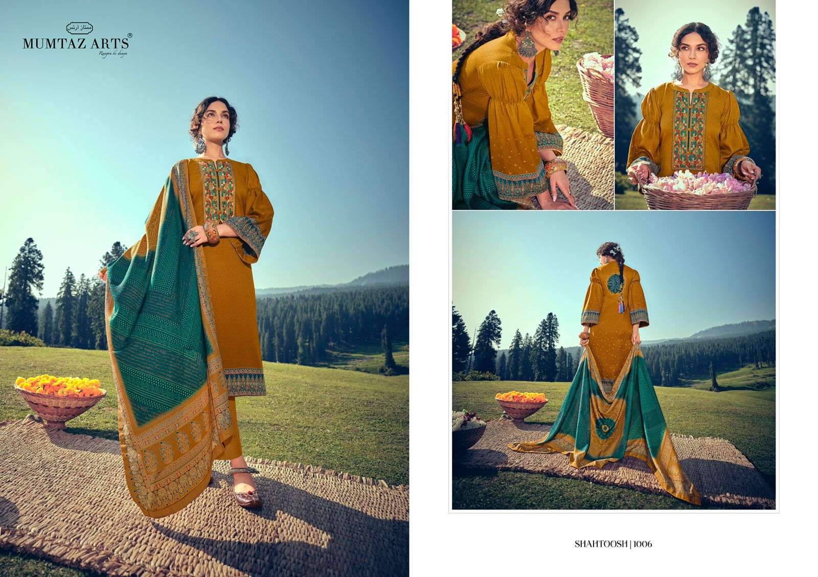 Mumtaz Arts Rangon Ki Duniya Shahtoosh Pashmina Digital Edition Dress Material 
