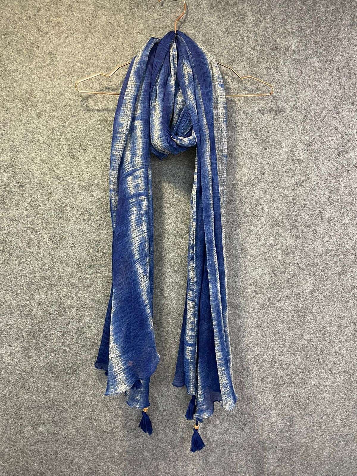 PRG 006 SILKY INDIGO PRINT DUPATTAS FOR MULTY PURPOSE