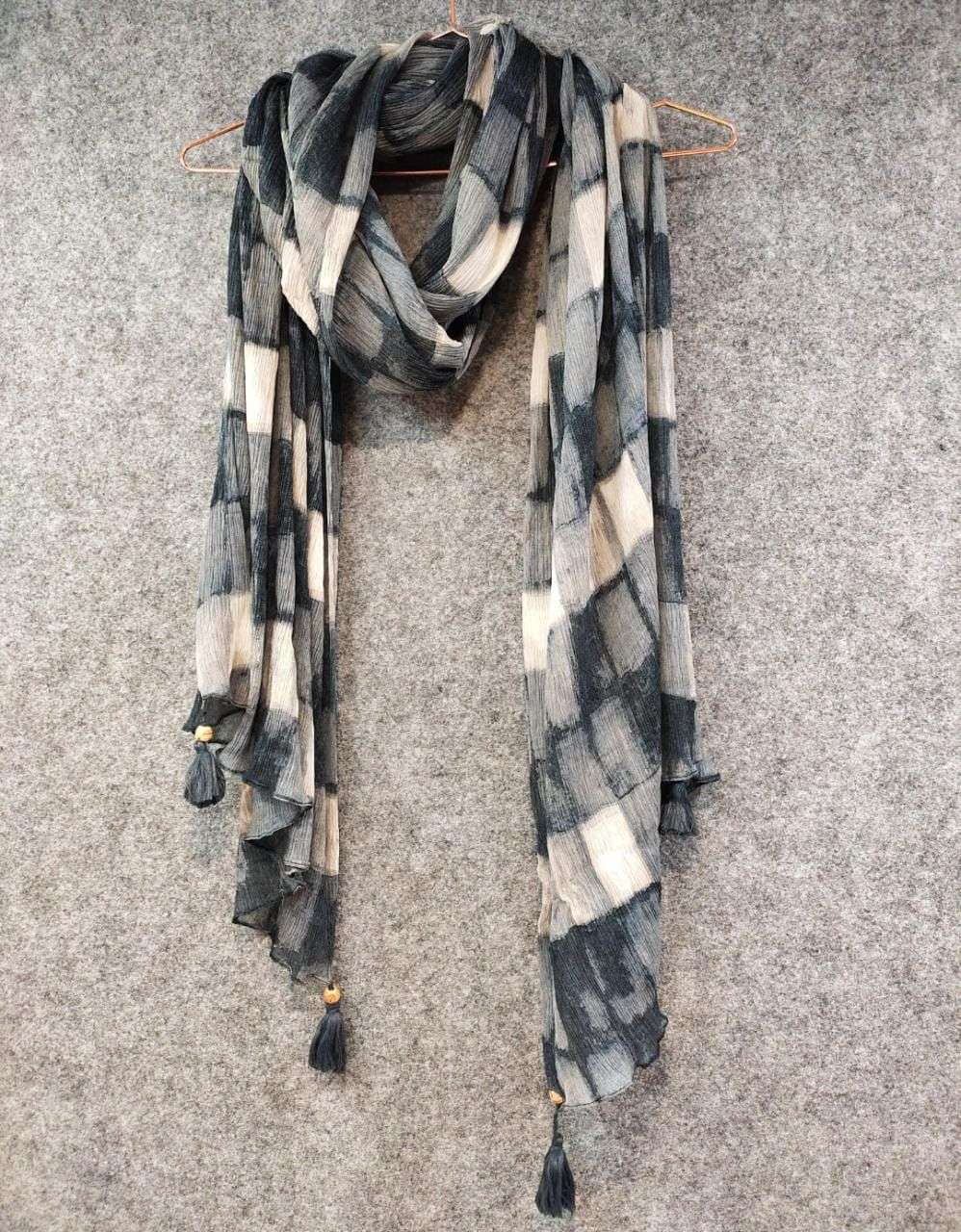 PRG 006 SILKY INDIGO PRINT DUPATTAS FOR MULTY PURPOSE