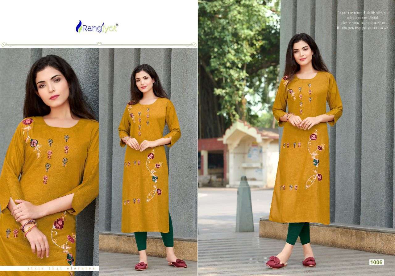 Rangjyot  SIANA VOL-1 Party wear Embroidery Kurtis in Surat