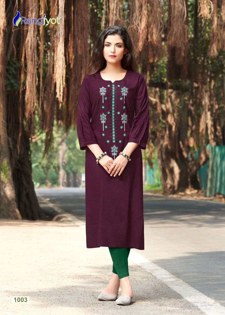 Rangjyot  SIANA VOL-1 Party wear Embroidery Kurtis in Surat