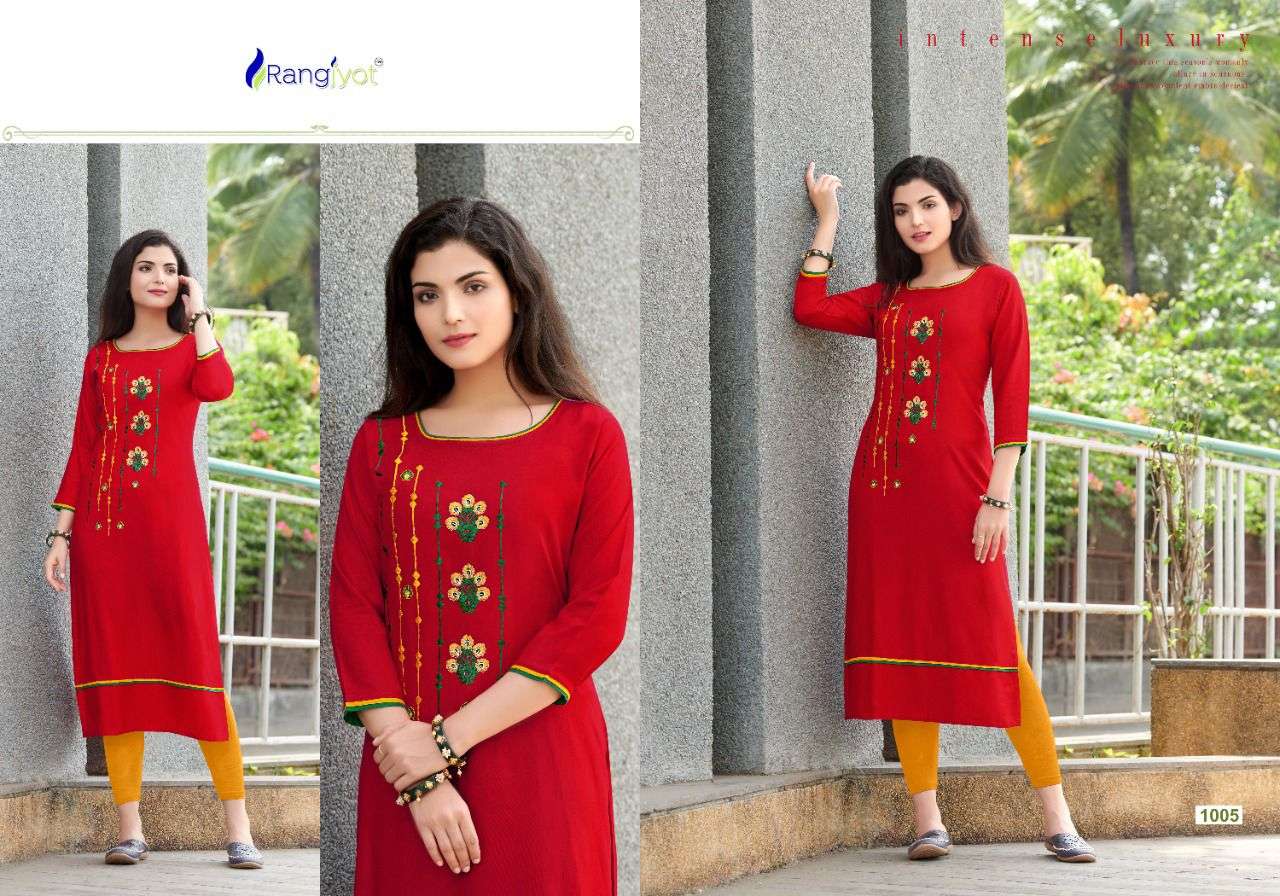 Rangjyot  SIANA VOL-1 Party wear Embroidery Kurtis in Surat