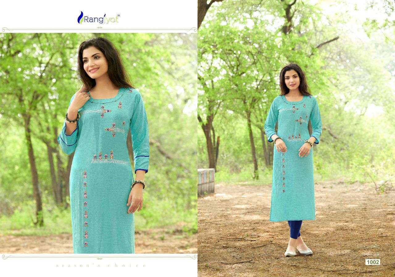 Rangjyot  SIANA VOL-1 Party wear Embroidery Kurtis in Surat