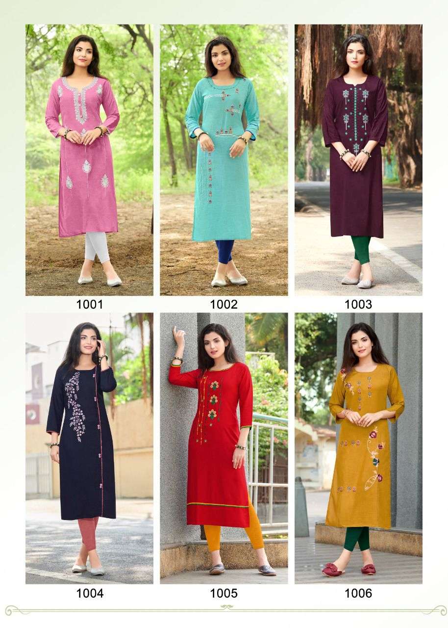 Rangjyot  SIANA VOL-1 Party wear Embroidery Kurtis in Surat