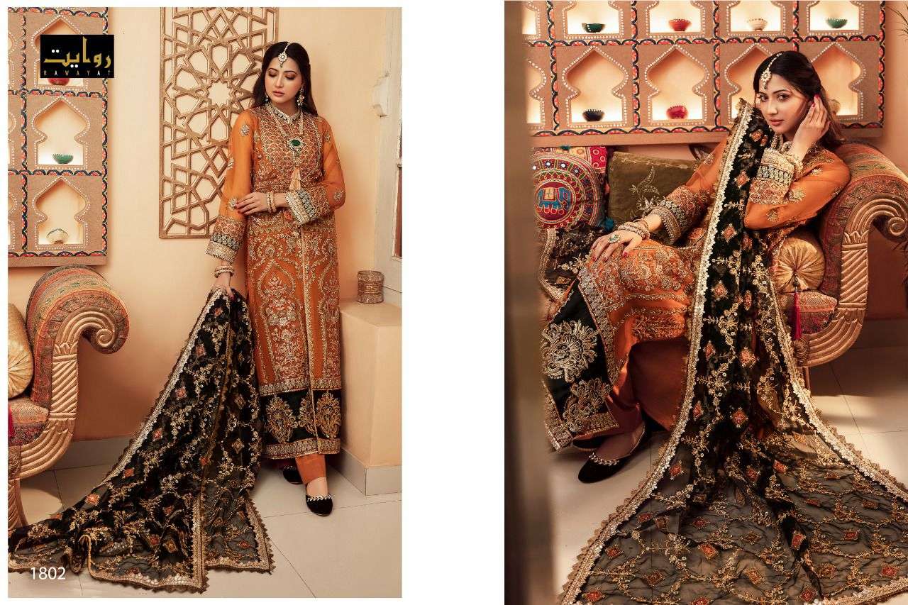 Rawayat Gisele Vol 1 Catalog Bridal Wear Georgette Pakistani Salwar Suits