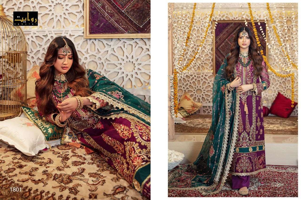 Rawayat Gisele Vol 1 Catalog Bridal Wear Georgette Pakistani Salwar Suits