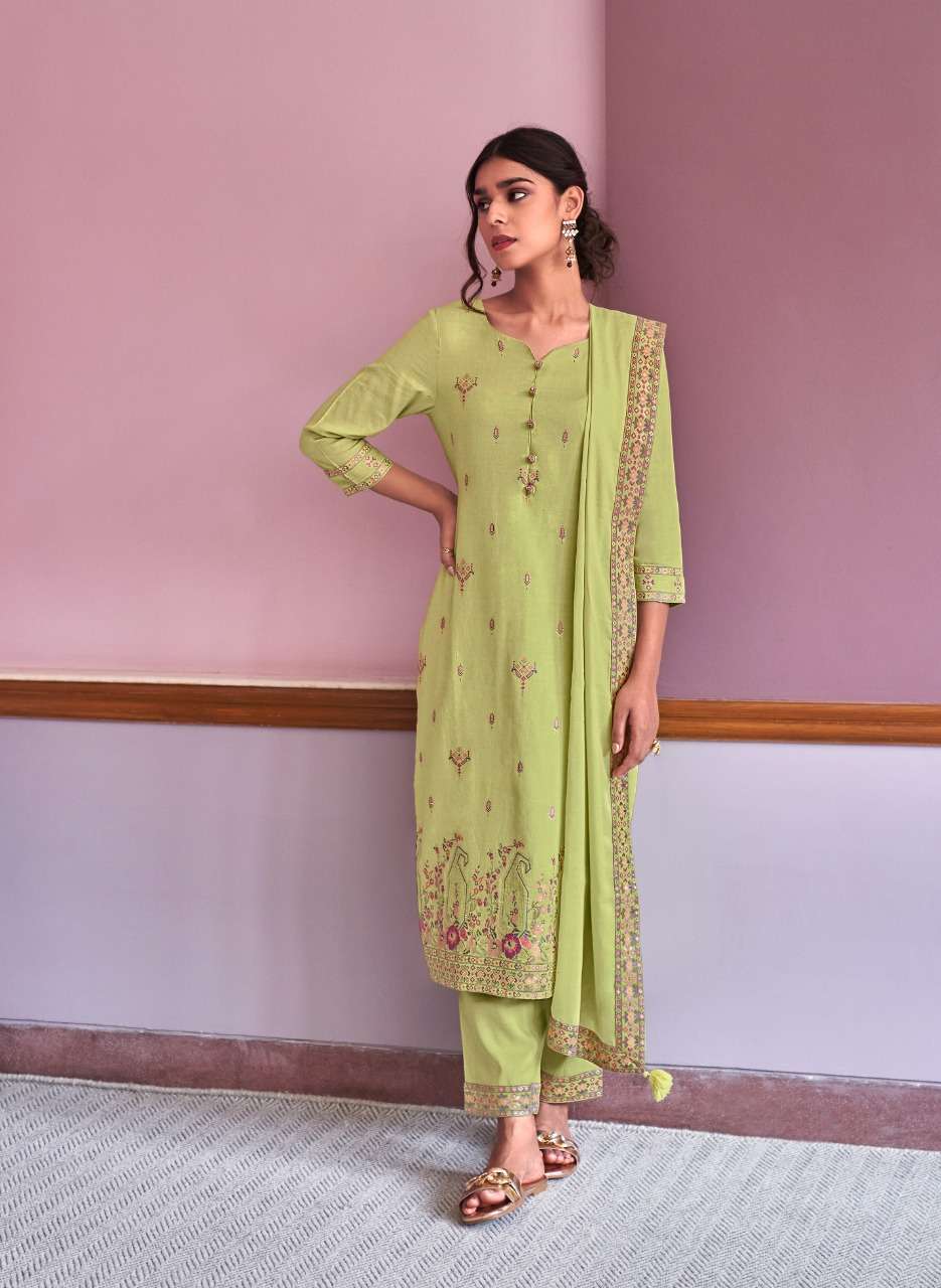 RESHAM BY FOUR BUTTONS COTTON READY MADE FANCY SALWAR KAMEEZ