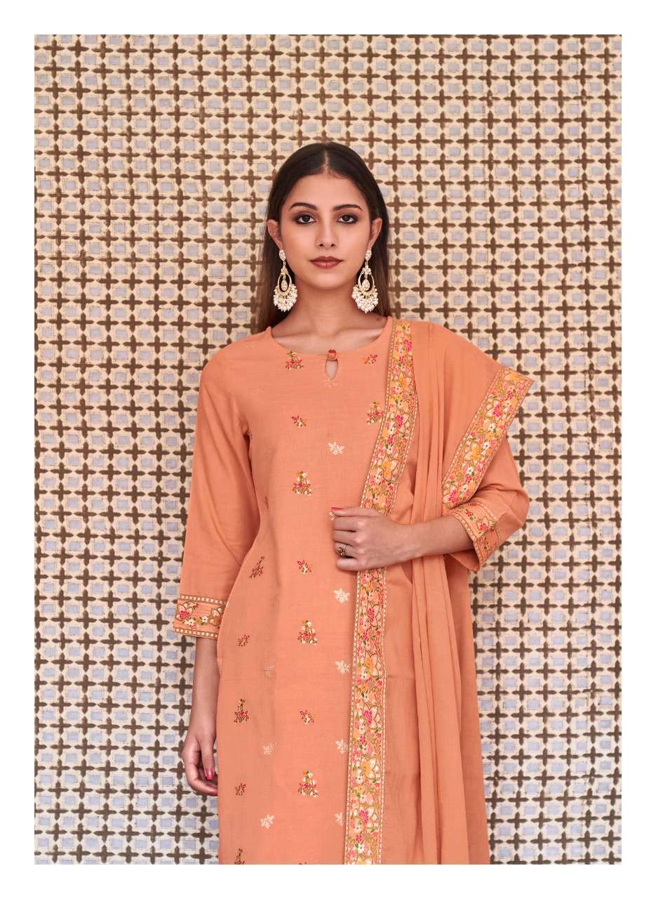 RESHAM BY FOUR BUTTONS COTTON READY MADE FANCY SALWAR KAMEEZ
