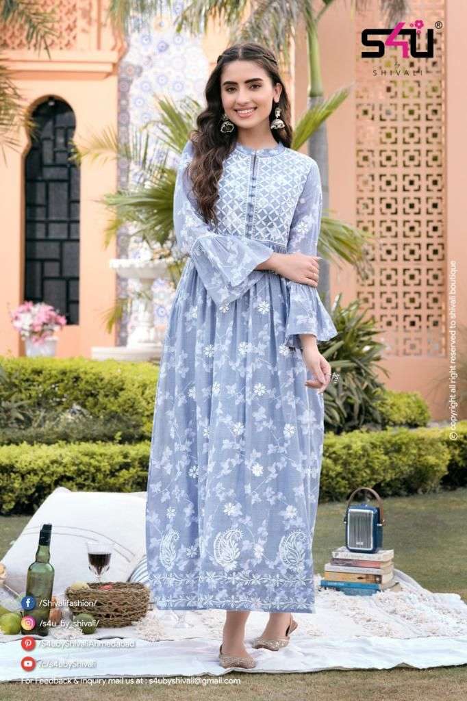 S4u Lucknowi Catalog Gown Style Kurtis