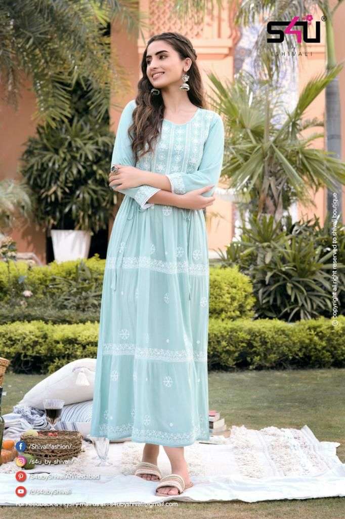 Grey Color Semi Georgette Anarkali Style Readymade Kurtis Gown -3917150494