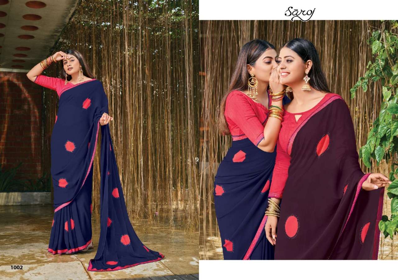 Saroj Nagme Catalog Casual Wear Georgette Sarees