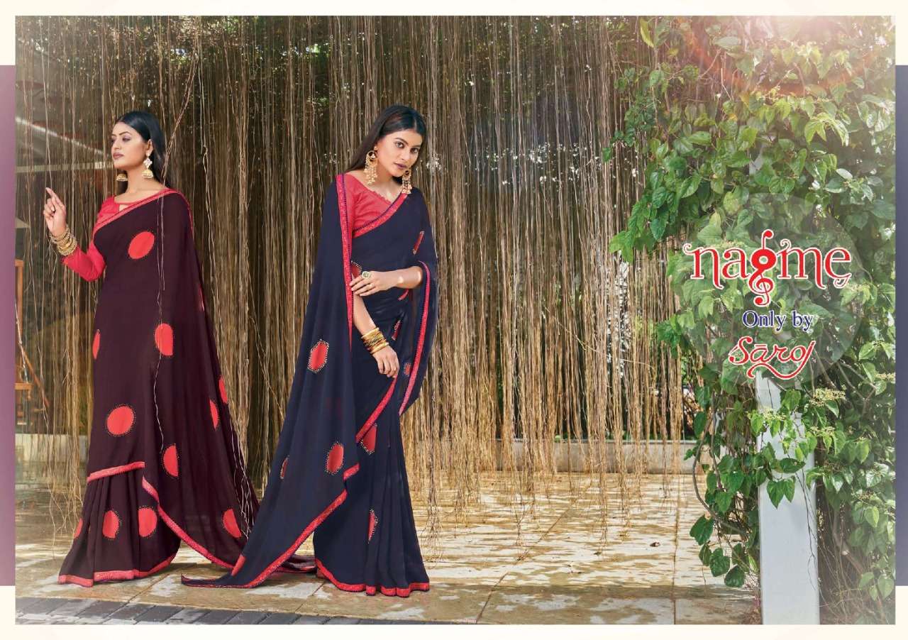 Saroj Nagme Catalog Casual Wear Georgette Sarees