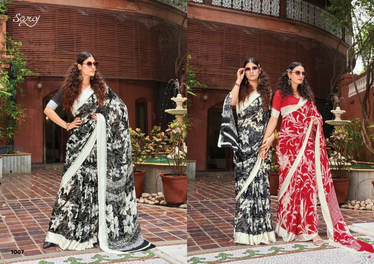 Saroj Sarees present New Printed saree catalogue Butterfly at manufacturing price